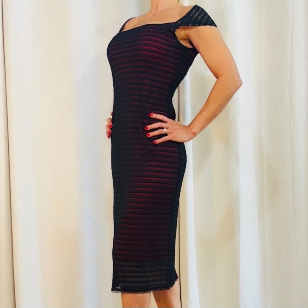 RHAPSODY. Vintage MIDI Dress Layered Tiered
Mesh. Medium